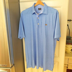 Tourney Golf Striped Preppy Polo Shirt